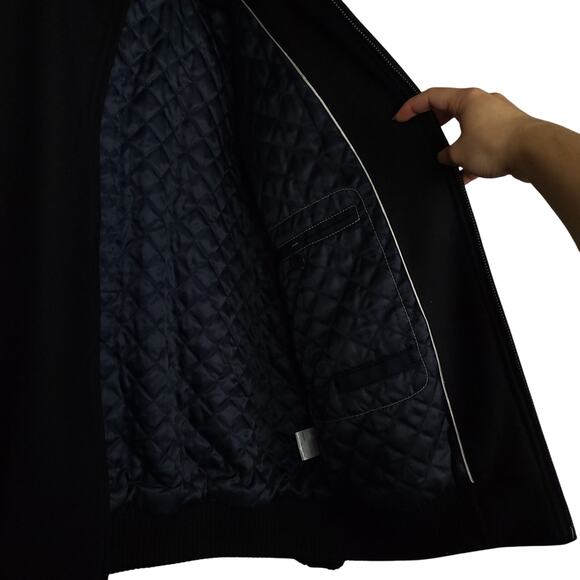 Calvin Klein Men's Wool Blend Full Zip Quilt Lined Jacket Sz Medium Mock Neck - Picture 4 of 12